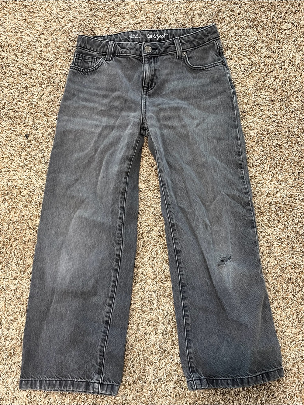 Cat & Jack Wide Leg Jeans in Washed Black